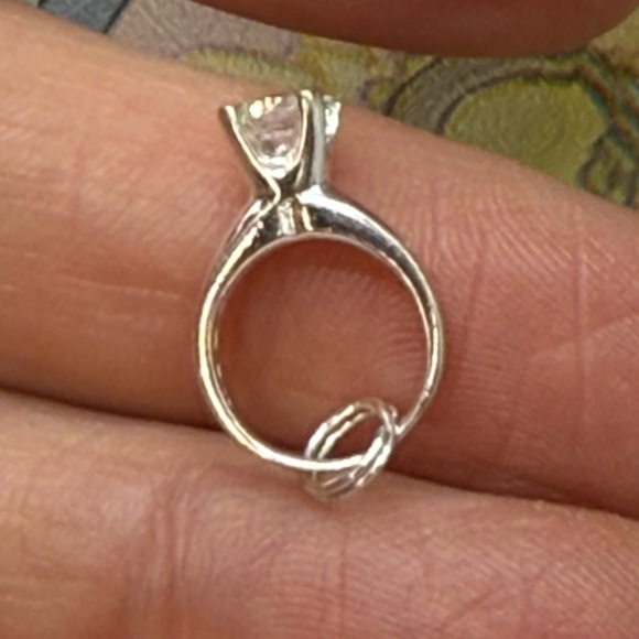 ⭐️Sterling silver cubic zirconia charm engagement ring charm - Picture 3 of 11